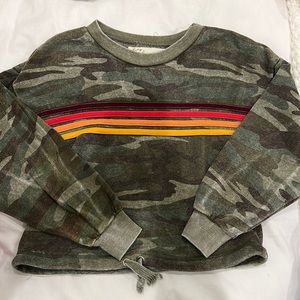 Vintage Havana Camo + Rainbow Pullover